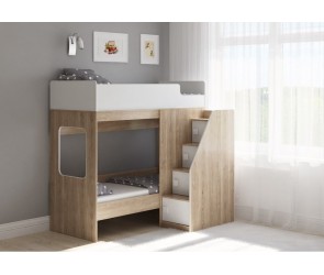 двухъярусная кровать Легенда D603.3 сонома / белый