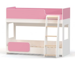 двухъярусная кровать Ridgimmi 4.2 белая - розовая